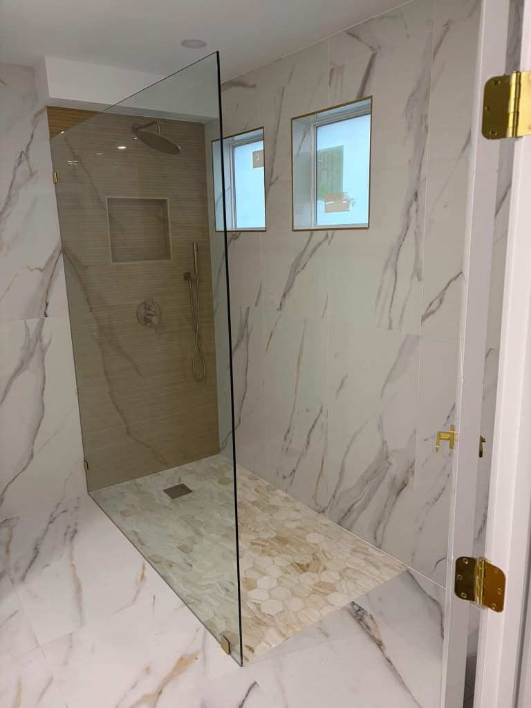 Primary Spa Bath — Marble & Brushed Gold gallery 2